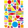 MAXI GOMMETTES ENFANTINES COULEURS VIVES