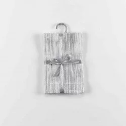 SERVIETTES DE TABLE X3 ELEGANCIA ARGENT