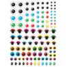 Gommettes yeux couleurs - 240 piÃ¨ces