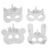 MASQUES EN CARTE FORTE LICORNE 18X17CM E