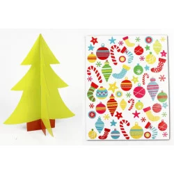 SAPIN À CUSTOMISER 25 x 20 cm GOMMETTES