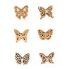 6 STICKERS BOIS AUTOCOLLANTS PAPILLONS A