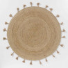 TAPIS SANDA OR D120 CM JUTE UNI+LUREX+PO
