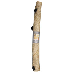TAPIS SHIRA NOIR D120 CM JUTE UNI+POMPON