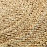 TAPIS SHIRA NOIR D120 CM JUTE UNI+POMPON