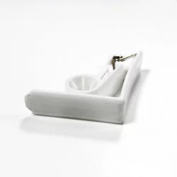 4 PINCES BLANCHE 6 X 5.3 CM PLASTIQUE P.