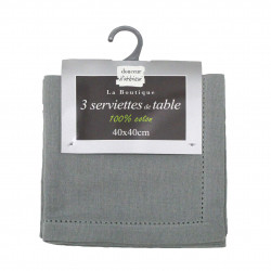 SERV TABLE CHARLINE GRIS X3 40 x 40 CM C