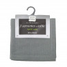 SERVIETTE DE TABLE CHARLINE GRISE X3 40x40cm