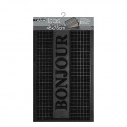 TAPIS D'ENTREE BONJOUR NOIR 45 x 75 CM