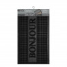 TAPIS D'ENTREE BONJOUR NOIR 45 x 75 CM