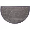 TAPIS DEMI-LUNE FEUILLES GRIS 45 x 75 CM