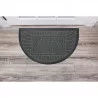 TAPIS DEMI-LUNE FEUILLES GRIS 45 x 75 CM