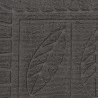 TAPIS DEMI-LUNE FEUILLES GRIS 45 x 75 CM