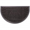 TAPIS DEMI-LUNE FEUILLES NOIR 45 x 75 CM