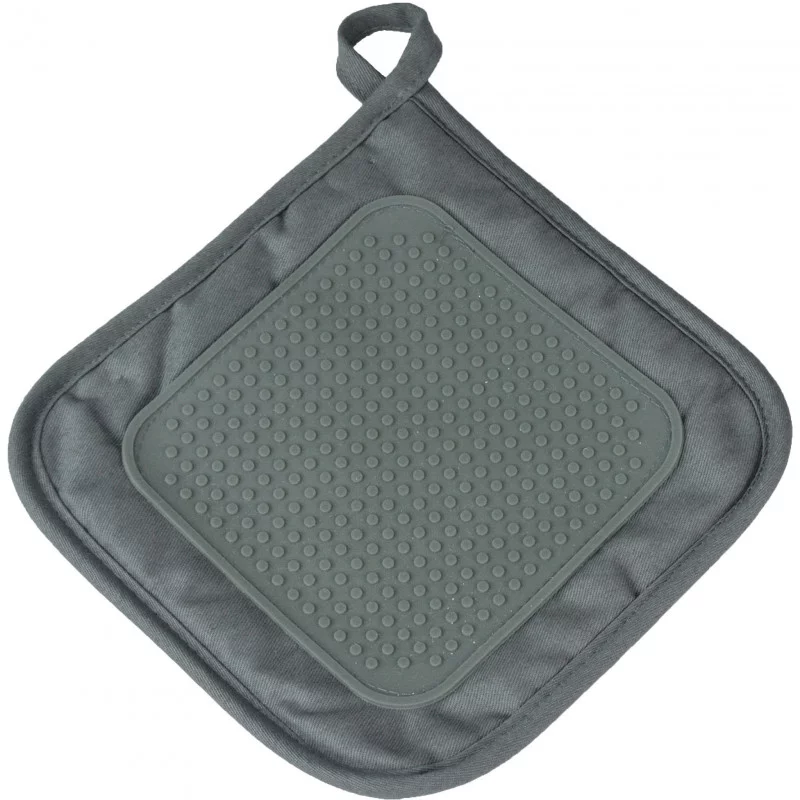 MANIQUE ANTHRACITE 19 X 19 CM POLYCOTON