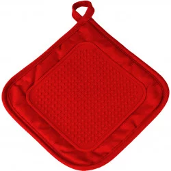 MANIQUE 19 X 19 CM ROUGE POLYCOTON+SILIC