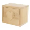 COMPARTIMENT BOIS COEUR 10 X10 X7,5 CM