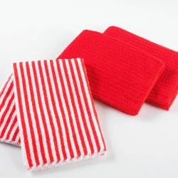 3 TORCHONS ROUGE 40 X 40 CM MICROFIBRE C