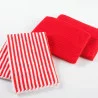 3 TORCHONS ROUGE 40 X 40 CM MICROFIBRE C
