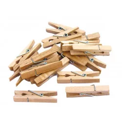 Pinces à Linge Bois Naturel 2,5cm x 50 Pcs