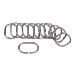 ANNEAUX DOUCHE X12 GRIS ANTHRACITE