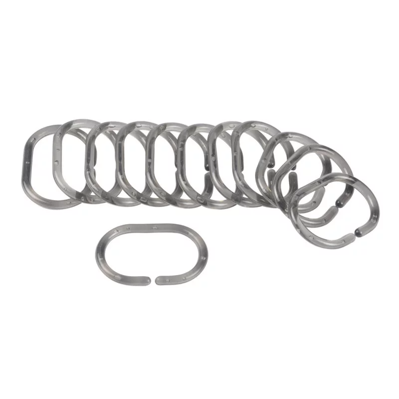 ANNEAUX DOUCHE X12 GRIS ANTHRACITE