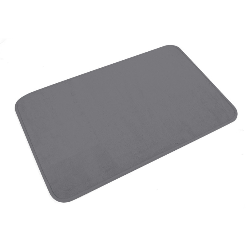 TAPIS MICROFIBRE ANTHRACITE 45x75CM