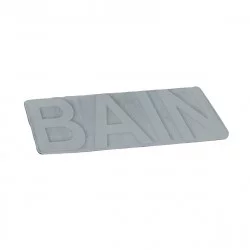 TAPIS DE BAIN MICRO RELIEF "BAIN" GRIS