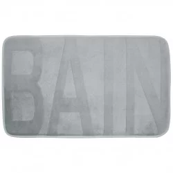 TAPIS DE BAIN MICRO RELIEF "BAIN" GRIS