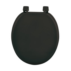 ABATTANT WC MDF UNI NOIR CHARNIERES PLAS