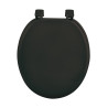 ABATTANT WC MDF UNI NOIR CHARNIERES PLAS