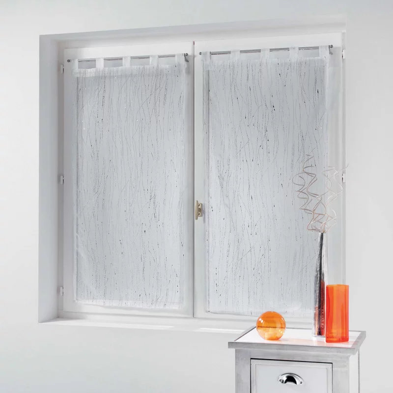 PAIRE FILIANE BLANC 60X120CM VOILE SA