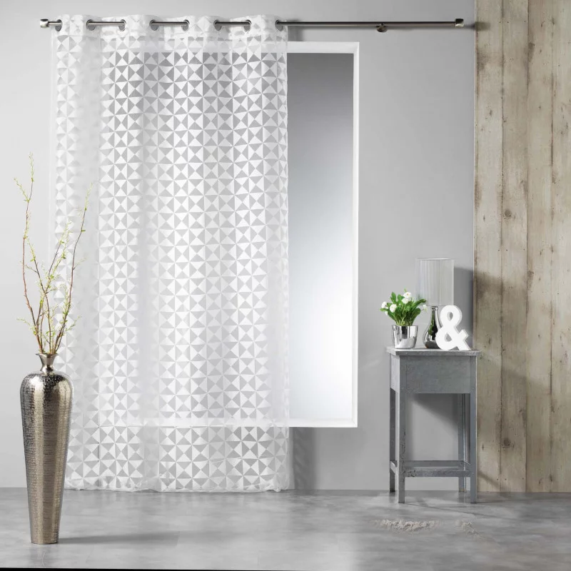 VOILE BLANC GEOMATIC 140X240cm ORGANZA