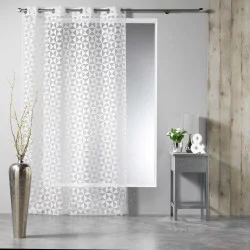 VOILE BLANC GEOMATIC 140X240cm ORGANZA