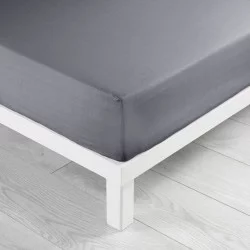 DRAP HOUSSE GRIS SOURIS 90X190CM