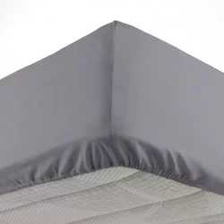 DRAP HOUSSE GRIS SOURIS 90X190CM