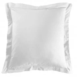 TAIE OREILLER VOLANT BLANC 63X63CM