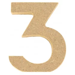 Chiffre medium 5 x 1.1 cm "3"