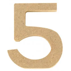 Chiffre medium 5 x 1.1 cm "5"