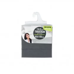 TAIE TRAVERSIN 85X185CM GRIS SOURIS