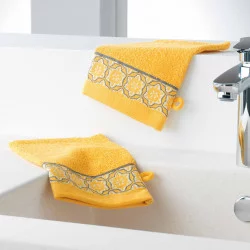 GANTS DE TOILETTE /2 ADELIE MIEL 15 X 21