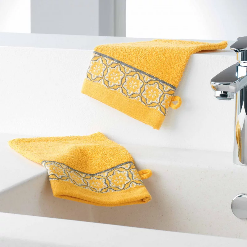 GANTS DE TOILETTE /2 ADELIE MIEL 15 X 21