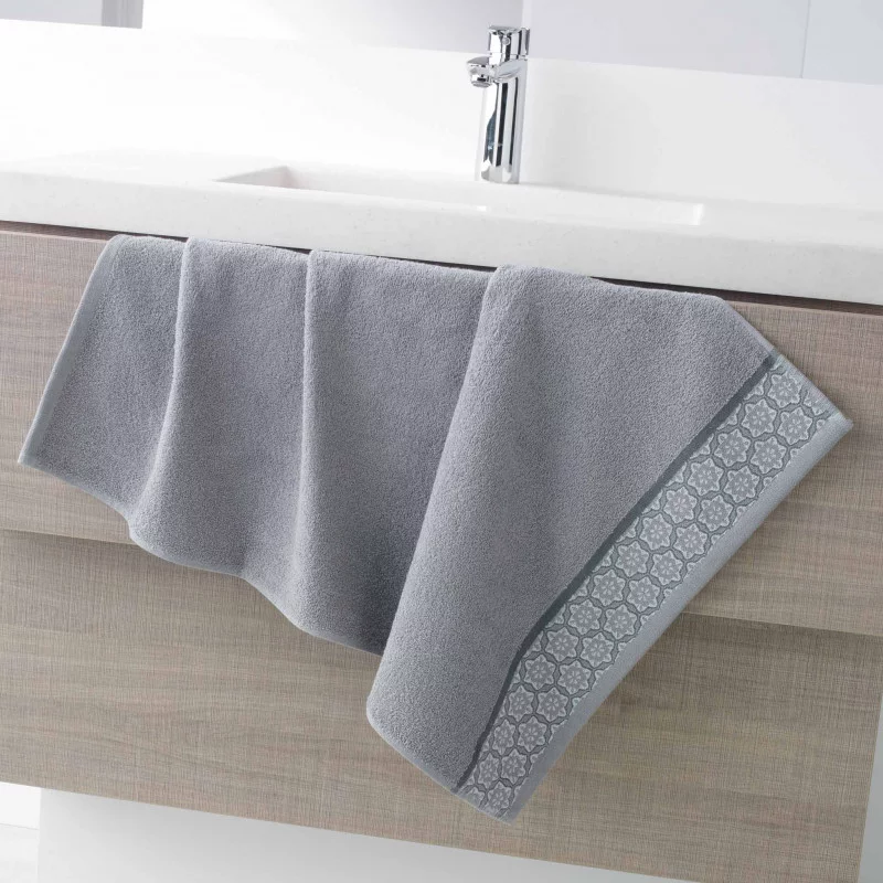 SERVIETTE DE TOILETTE ADELIE GRIS 50 X 9