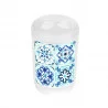 GOBELET PORTE BROSSE À DENTS BLEU D7xH11cm