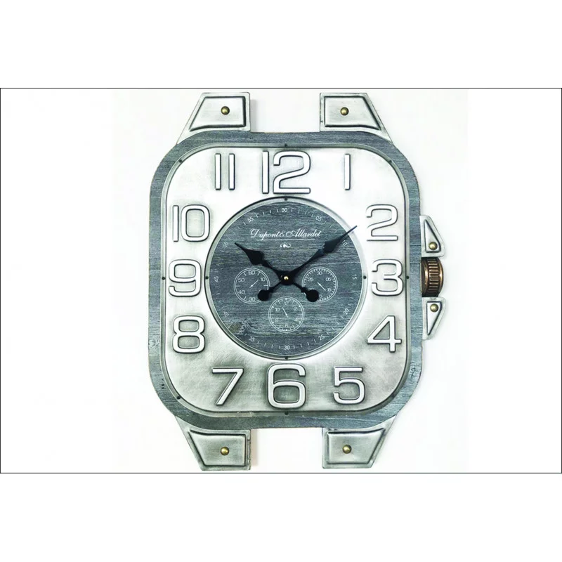 HORLOGE MDF ET METAL 47X60CM BRACELET
