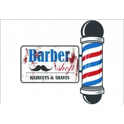 DECO. MURALE METAL 50X50CM BARBER