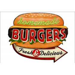 DECO. MURALE METAL 33X40CM BURGER