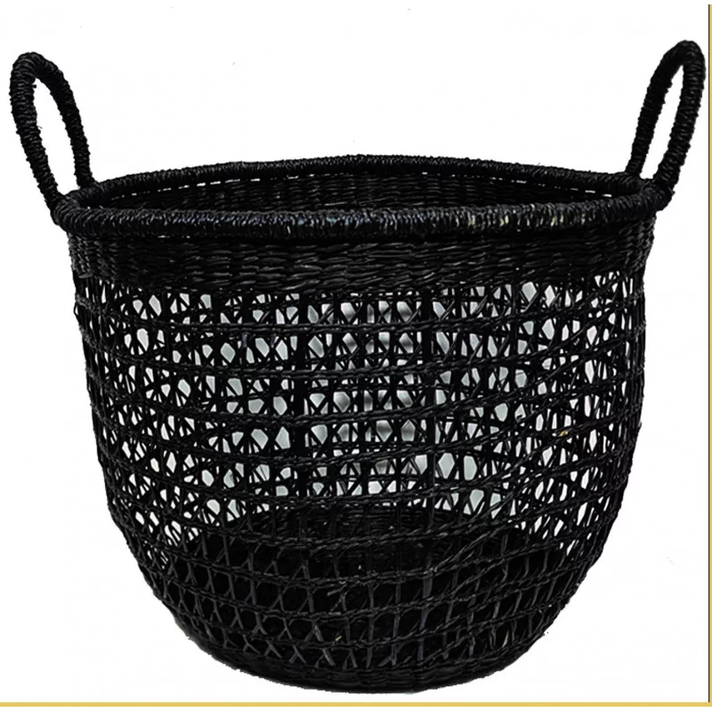 CORB. AJOUREE BLACK MM D32 H26/34CM