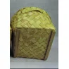 CORBEILLE LAMELLES BOIS OVALE PM 21X23.5