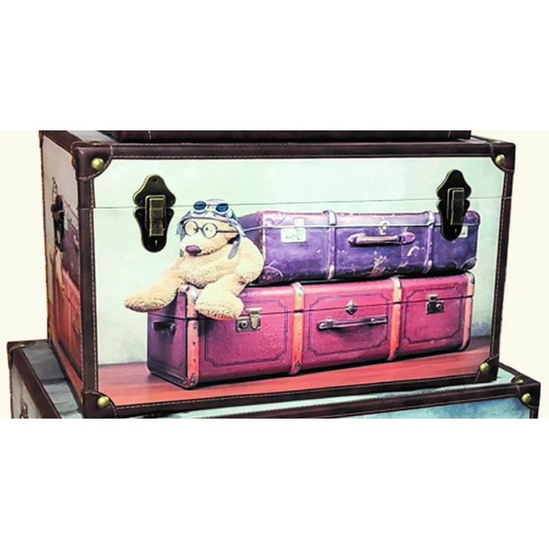 COFFRE "BEAR TRAVEL" M 58X36H33CM